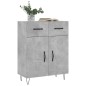 vidaXL Sideboard Betongrau 69,5x34x90 cm Holzwerkstoff vidaXL Sideboard Betongrau 69,5x34x90 cm Holzwerkstoff