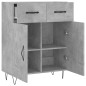 vidaXL Sideboard Betongrau 69,5x34x90 cm Holzwerkstoff vidaXL Sideboard Betongrau 69,5x34x90 cm Holzwerkstoff