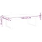 vidaXL Couchtisch Grau und Schwarz 120x60x40 cm MDF und Eisen vidaXL Couchtisch Grau und Schwarz 120x60x40 cm MDF und Eisen