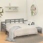 vidaXL Tagesbett Ausziehbar Grau Massivholz Kiefer 2x(80x200) cm vidaXL Tagesbett Ausziehbar Grau Massivholz Kiefer 2x(80x200) cm