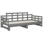 vidaXL Tagesbett Ausziehbar Grau Massivholz Kiefer 2x(80x200) cm vidaXL Tagesbett Ausziehbar Grau Massivholz Kiefer 2x(80x200) cm