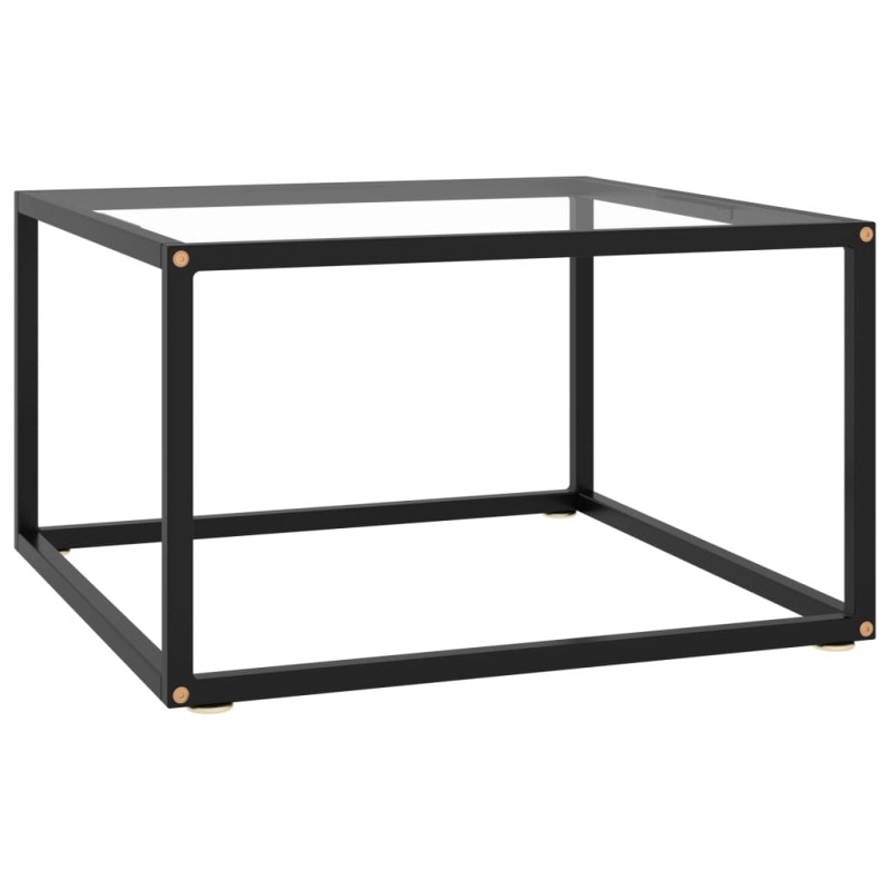 vidaXL Couchtisch Schwarz mit Hartglas 60x60x35 cm vidaXL Couchtisch Schwarz mit Hartglas 60x60x35 cm
