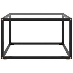 vidaXL Couchtisch Schwarz mit Hartglas 60x60x35 cm 