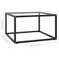 vidaXL Couchtisch Schwarz mit Hartglas 60x60x35 cm vidaXL Couchtisch Schwarz mit Hartglas 60x60x35 cm