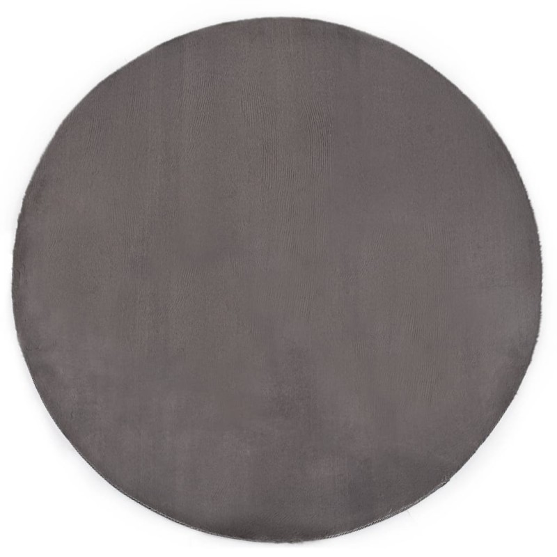 vidaXL Teppich 80 cm Kunstkaninchenfell Dunkelgrau vidaXL Teppich 80 cm Kunstkaninchenfell Dunkelgrau