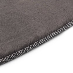 vidaXL Teppich 80 cm Kunstkaninchenfell Dunkelgrau