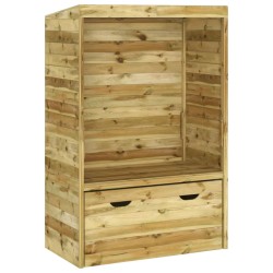 vidaXL Strandkorb mit Schublade 112x60x168 cm Massivholz Kiefer
