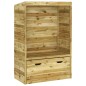vidaXL Strandkorb mit Schublade 112x60x168 cm Massivholz Kiefer vidaXL Strandkorb mit Schublade 112x60x168 cm Massivholz Kiefer