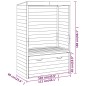 vidaXL Strandkorb mit Schublade 112x60x168 cm Massivholz Kiefer vidaXL Strandkorb mit Schublade 112x60x168 cm Massivholz Kiefer