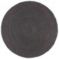 vidaXL Teppich Handgefertigt Jute Rund 210 cm Dunkelgrau vidaXL Teppich Handgefertigt Jute Rund 210 cm Dunkelgrau