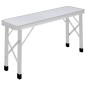 vidaXL Klappbarer Campingtisch mit 2 Sitzbänken Aluminium Weiß vidaXL Klappbarer Campingtisch mit 2 Sitzbänken Aluminium Weiß