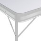 vidaXL Klappbarer Campingtisch mit 2 Sitzbänken Aluminium Weiß vidaXL Klappbarer Campingtisch mit 2 Sitzbänken Aluminium Weiß