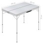 vidaXL Klappbarer Campingtisch mit 2 Sitzbänken Aluminium Weiß vidaXL Klappbarer Campingtisch mit 2 Sitzbänken Aluminium Weiß