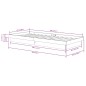 vidaXL Massivholzbett Schwarz 100x200 cm vidaXL Massivholzbett Schwarz 100x200 cm