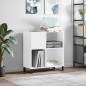 vidaXL Plattenschrank Hochglanz-Weiß 84,5x38x89 cm Holzwerkstoff vidaXL Plattenschrank Hochglanz-Weiß 84,5x38x89 cm Holzwerkstoff