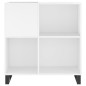 vidaXL Plattenschrank Hochglanz-Weiß 84,5x38x89 cm Holzwerkstoff vidaXL Plattenschrank Hochglanz-Weiß 84,5x38x89 cm Holzwerkstoff