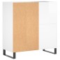 vidaXL Plattenschrank Hochglanz-Weiß 84,5x38x89 cm Holzwerkstoff vidaXL Plattenschrank Hochglanz-Weiß 84,5x38x89 cm Holzwerkstoff