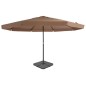 Sonnenschirm mit Schirmständer Taupe Sonnenschirm mit Schirmständer Taupe