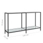 vidaXL Konsolentisch Weiß 140x35x75,5 cm Hartglas vidaXL Konsolentisch Weiß 140x35x75,5 cm Hartglas