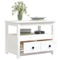 vidaXL Couchtisch Weiß 71x49x55 cm Massivholz Kiefer vidaXL Couchtisch Weiß 71x49x55 cm Massivholz Kiefer