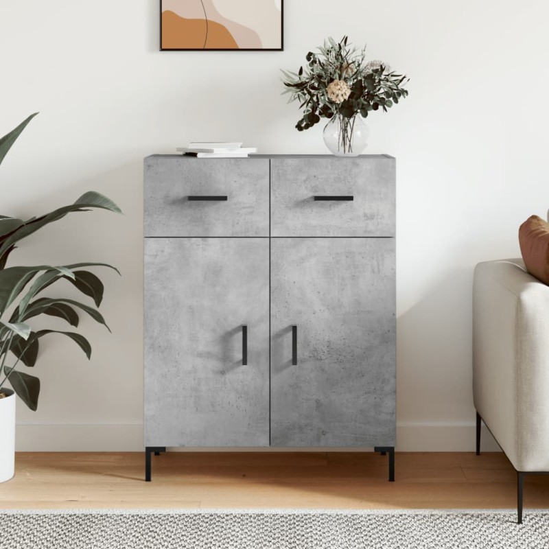vidaXL Sideboard Betongrau 69,5x34x90 cm Holzwerkstoff vidaXL Sideboard Betongrau 69,5x34x90 cm Holzwerkstoff
