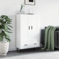 vidaXL Highboard Hochglanz-Weiß 69,5x31x115 cm Holzwerkstoff