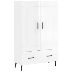 vidaXL Highboard Hochglanz-Weiß 69,5x31x115 cm Holzwerkstoff