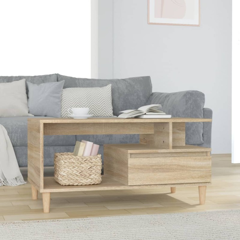 vidaXL Couchtisch Sonoma-Eiche 90x49x45 cm Holzwerkstoff vidaXL Couchtisch Sonoma-Eiche 90x49x45 cm Holzwerkstoff