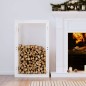 vidaXL Kaminholzregal Weiß 60x25x100 cm Massivholz Kiefer vidaXL Kaminholzregal Weiß 60x25x100 cm Massivholz Kiefer