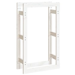 vidaXL Kaminholzregal Weiß 60x25x100 cm Massivholz Kiefer