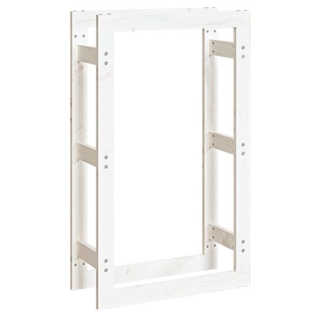 vidaXL Kaminholzregal Weiß 60x25x100 cm Massivholz Kiefer