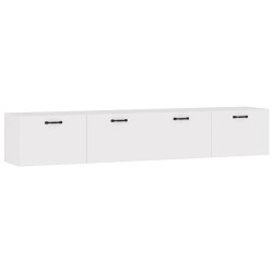 vidaXL Wandschränke 2 Stk. Hochglanz-Weiß 100x36,5x35 cm Holzwerkstoff