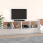 vidaXL Wandschränke 2 Stk. Hochglanz-Weiß 100x36,5x35 cm Holzwerkstoff vidaXL Wandschränke 2 Stk. Hochglanz-Weiß 100x36,5x35 cm Holzwerkstoff