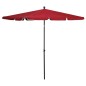 vidaXL Sonnenschirm mit Mast 210x140 cm Bordeauxrot vidaXL Sonnenschirm mit Mast 210x140 cm Bordeauxrot