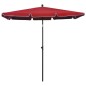 vidaXL Sonnenschirm mit Mast 210x140 cm Bordeauxrot vidaXL Sonnenschirm mit Mast 210x140 cm Bordeauxrot