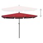 vidaXL Sonnenschirm mit Mast 210x140 cm Bordeauxrot vidaXL Sonnenschirm mit Mast 210x140 cm Bordeauxrot