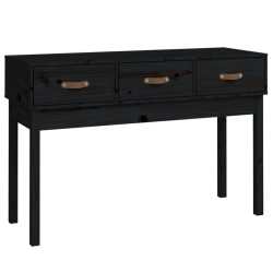 vidaXL Konsolentisch Schwarz 114x40x75 cm Massivholz Kiefer