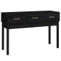 vidaXL Konsolentisch Schwarz 114x40x75 cm Massivholz Kiefer vidaXL Konsolentisch Schwarz 114x40x75 cm Massivholz Kiefer