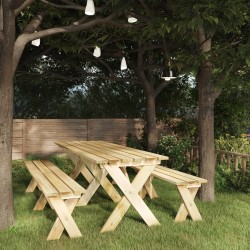 vidaXL Gartentisch 220x73x70 cm Kiefernholz Imprägniert 