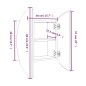 vidaXL Badezimmerschrank mit Rundem Spiegel & LED Grau 40x40x17,5 cm vidaXL Badezimmerschrank mit Rundem Spiegel & LED Grau 40x40x17,5 cm