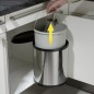 Hailo Schrank-Mülleimer Compact-Box 15 L Größe M Edelstahl 3555-101 Hailo Schrank-Mülleimer Compact-Box 15 L Größe M Edelstahl 3555-101