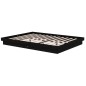 vidaXL Massivholzbett Schwarz 150x200 cm vidaXL Massivholzbett Schwarz 150x200 cm