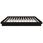vidaXL Massivholzbett Schwarz 150x200 cm vidaXL Massivholzbett Schwarz 150x200 cm
