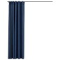 vidaXL Verdunkelungsvorhänge mit Haken Leinenoptik Blau 290x245cm