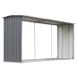 vidaXL Brennholzlager aus verzinktem Stahl 330 x 92 x 153 cm Grau vidaXL Brennholzlager aus verzinktem Stahl 330 x 92 x 153 cm Grau