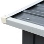 vidaXL Brennholzlager aus verzinktem Stahl 330 x 92 x 153 cm Grau vidaXL Brennholzlager aus verzinktem Stahl 330 x 92 x 153 cm Grau