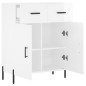 vidaXL Sideboard Hochglanz-Weiß 69,5x34x90 cm Holzwerkstoff vidaXL Sideboard Hochglanz-Weiß 69,5x34x90 cm Holzwerkstoff