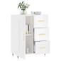 vidaXL Sideboard Hochglanz-Weiß 69,5x34x90 cm Holzwerkstoff vidaXL Sideboard Hochglanz-Weiß 69,5x34x90 cm Holzwerkstoff