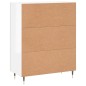 vidaXL Sideboard Hochglanz-Weiß 69,5x34x90 cm Holzwerkstoff vidaXL Sideboard Hochglanz-Weiß 69,5x34x90 cm Holzwerkstoff