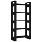 vidaXL Bücherregal/Raumteiler Schwarz 80x35x160 cm Massivholz vidaXL Bücherregal/Raumteiler Schwarz 80x35x160 cm Massivholz